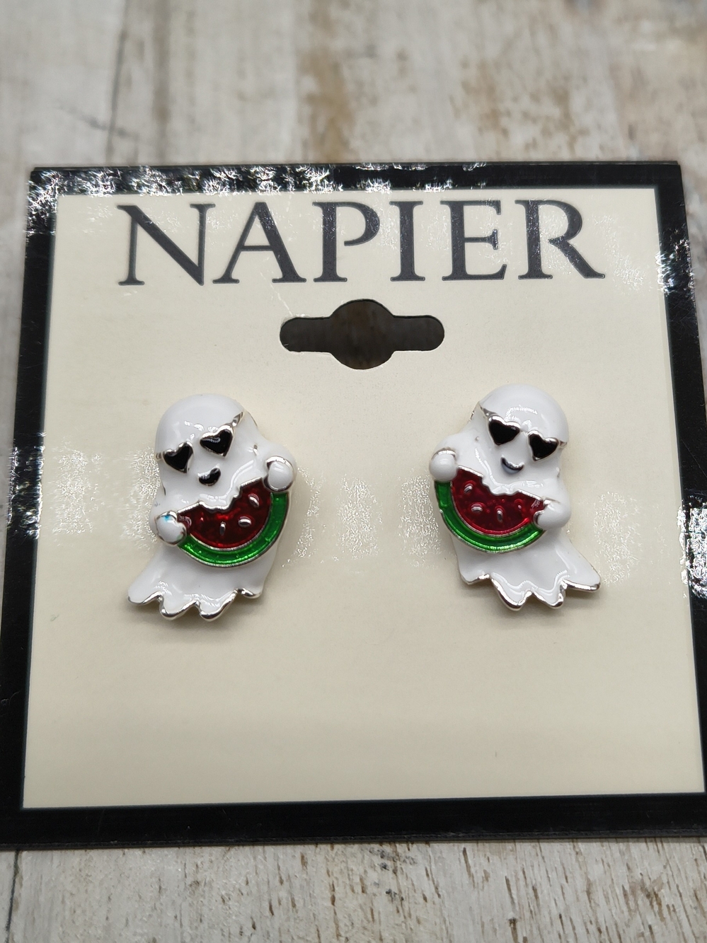 Napier Summerween Ghost With Watermelon Earrings ...